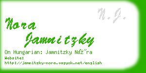 nora jamnitzky business card